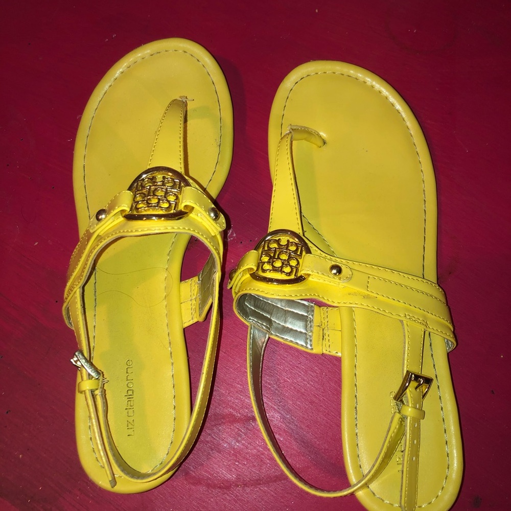Liz Claiborne Yellow Sandals